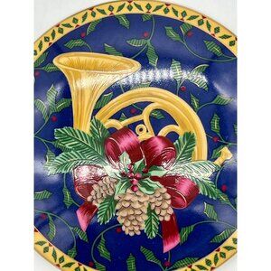 Vintage Mikasa Holiday/Christmas Porcelain Horn of Plenty Candy/Trinket Box